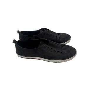 Coach‎ Summer Sneakers Slip On Canvas Logo Black Shoes Size 6.5